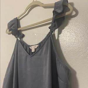 LAUREN CONRAD Ruffle Cami Grey size XXL Pit to Pit 23